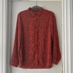 Red Printed Blouse